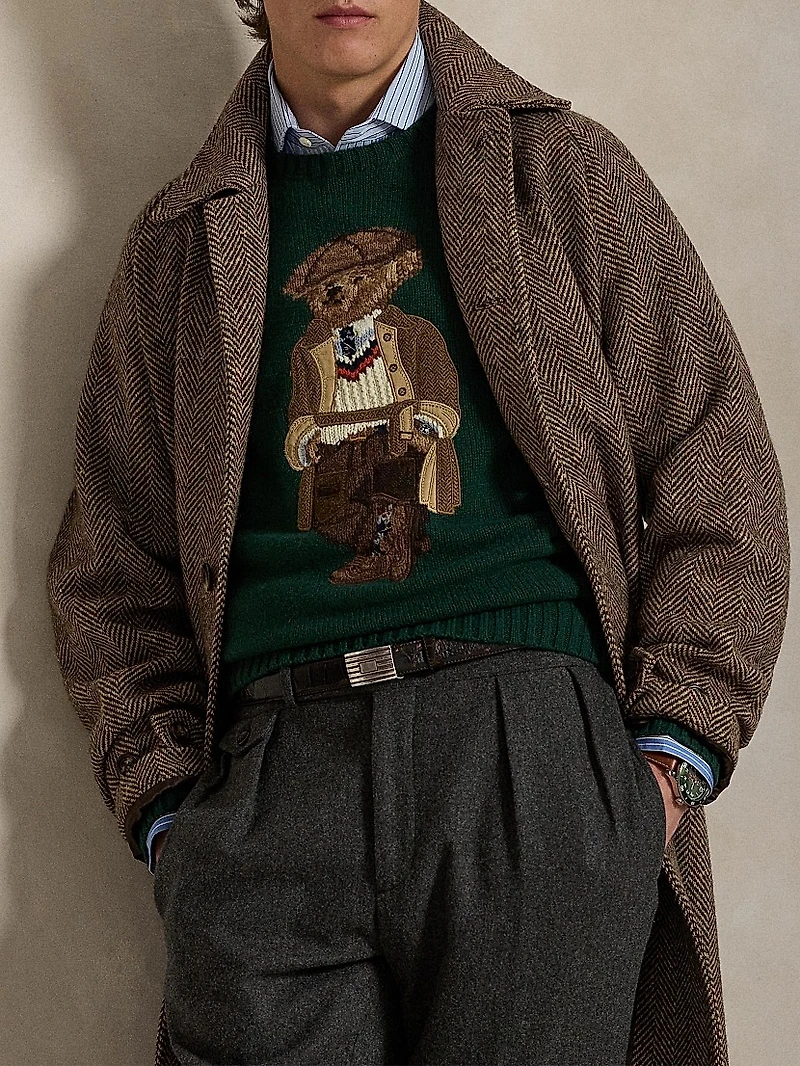 Polo Bear Wool-Cashmere Crewneck Sweater