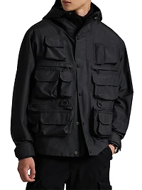 Taffeta Multi-Pocket Hooded Jacket