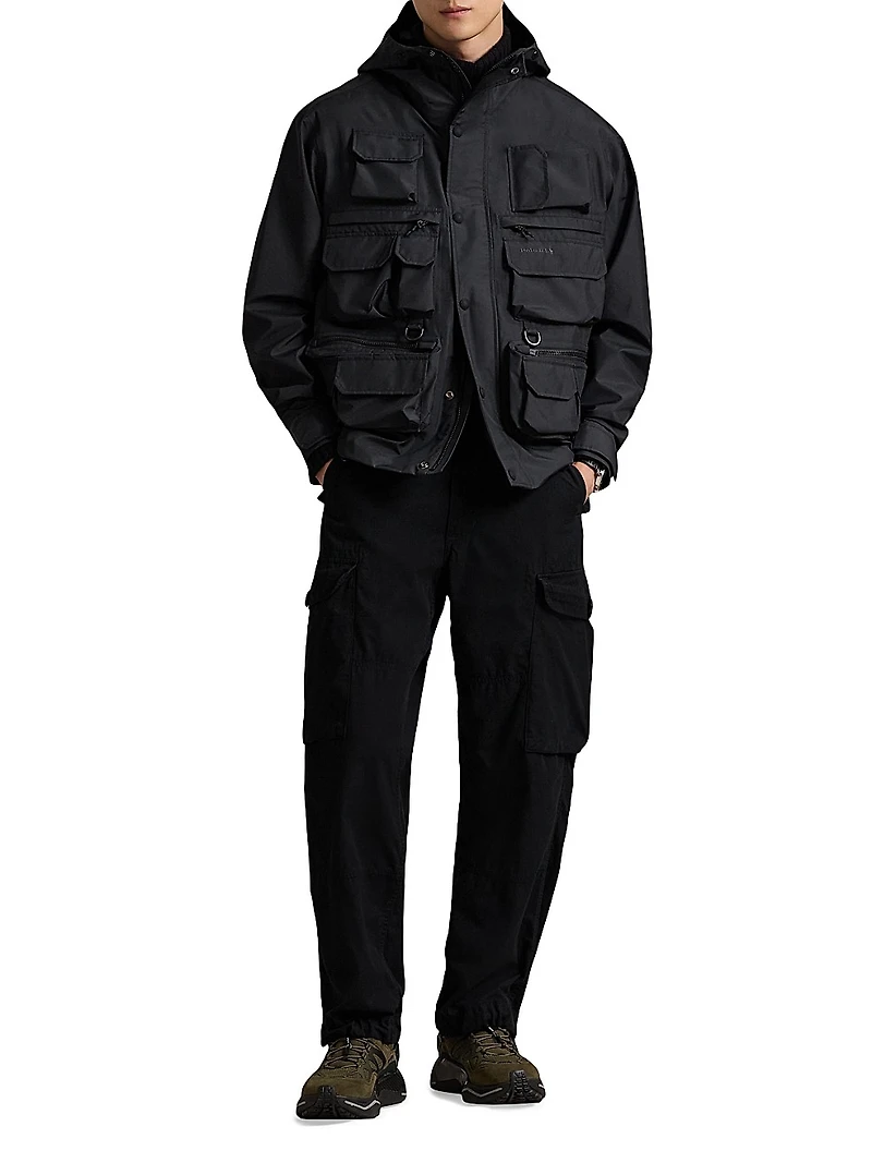 Taffeta Multi-Pocket Hooded Jacket