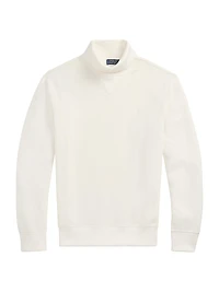 Waffle-Knit Stretch Cotton Turtleneck
