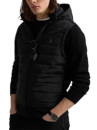 Hooded Quilted Hybrid Vest