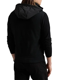 Hooded Quilted Hybrid Vest