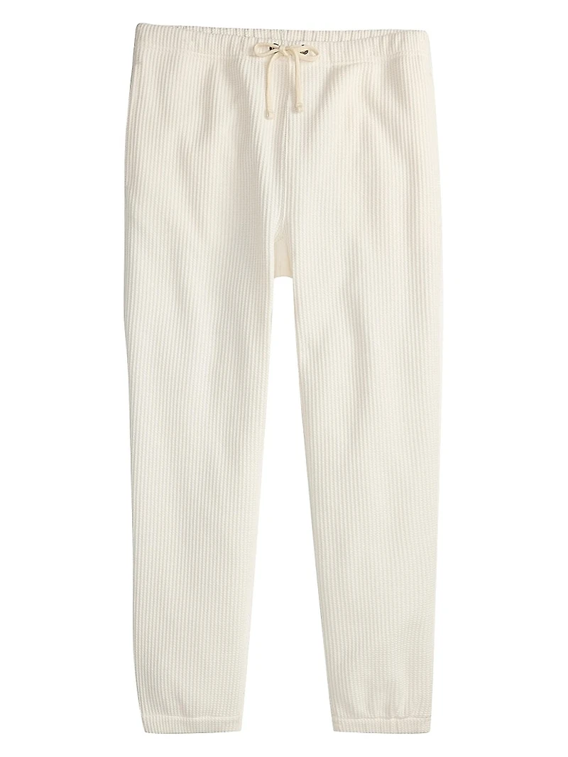 Waffle Knit Drawstring Joggers