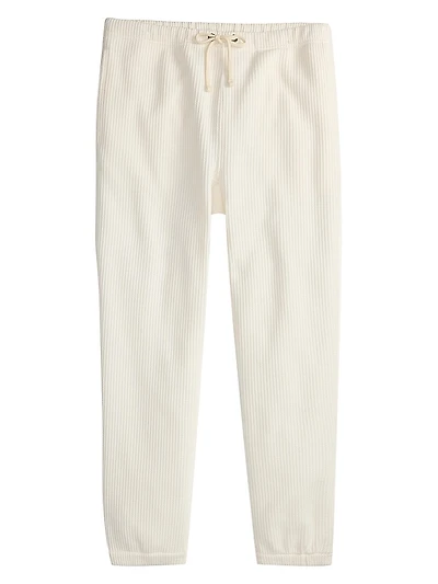 Waffle Knit Drawstring Joggers