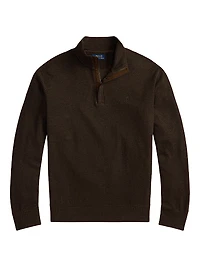 Houndstooth Quarter-Zip Polo