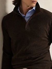 Houndstooth Quarter-Zip Polo