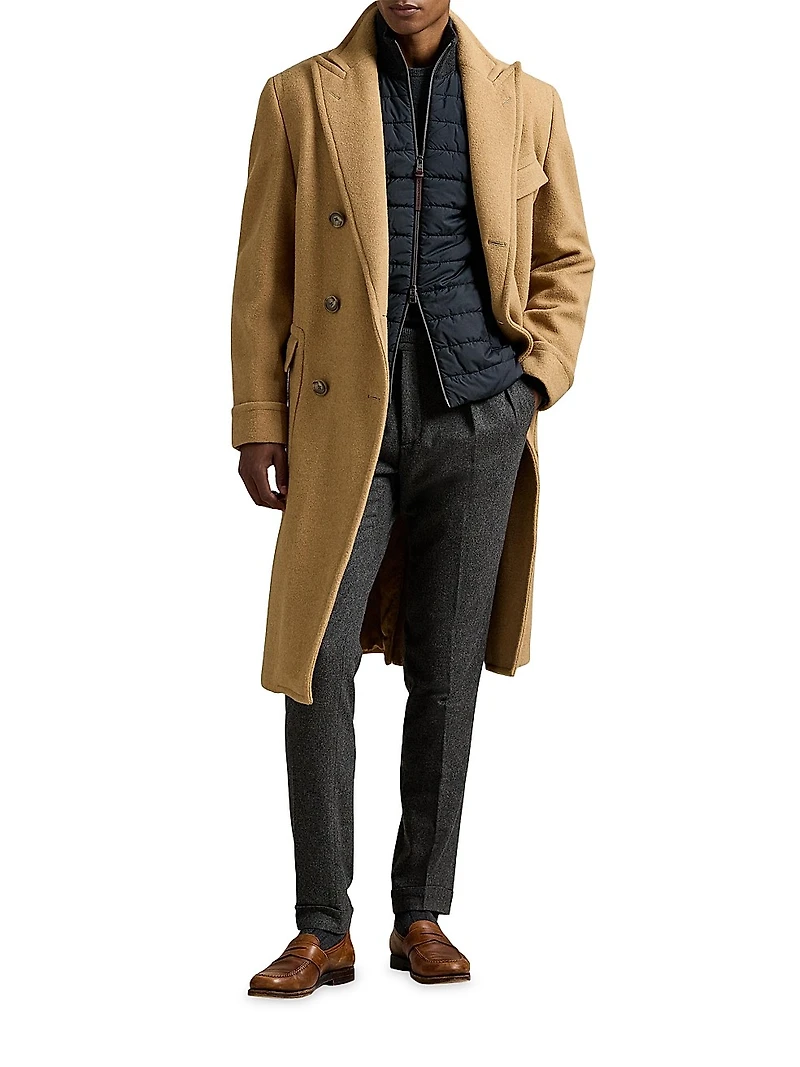 Merino Wool Quilted Zip-Front Jacket