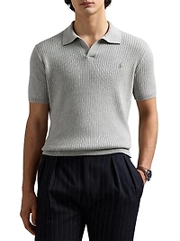 Ribbed Cotton Polo Shirt