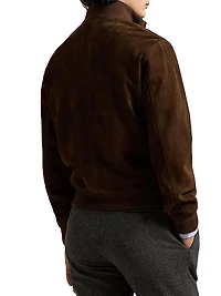 Suede Button-Front Jacket