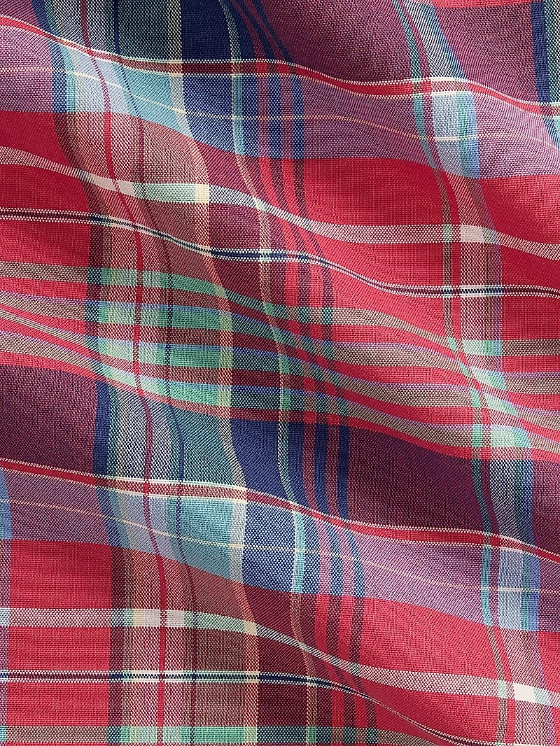 Madras Button-Front Shirt