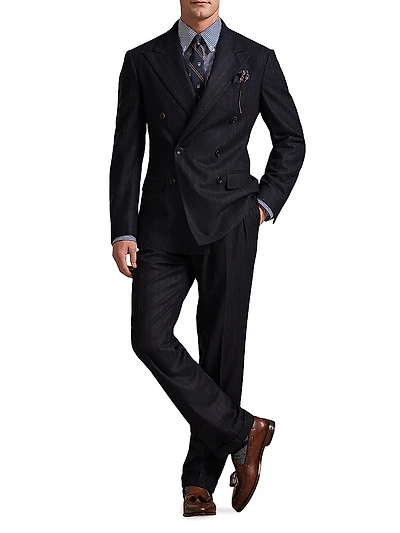 Antique Pinstripe Wool Suit