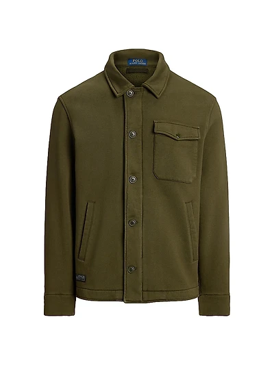 Fleece Button-Front Shirt Jacket