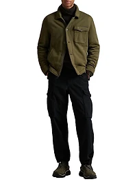 Fleece Button-Front Shirt Jacket