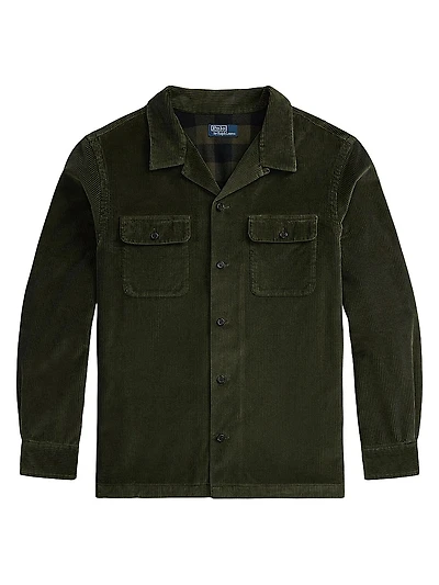 Corduroy Button-Front Shirt