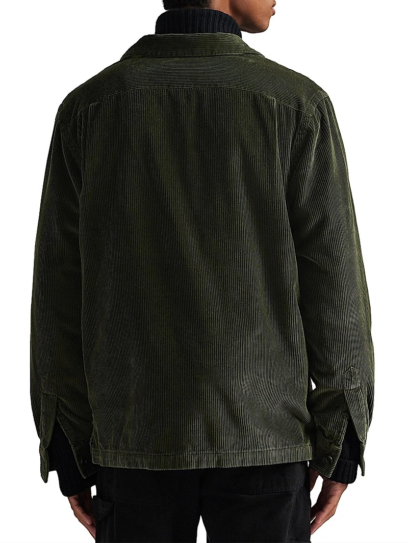 Corduroy Button-Front Shirt