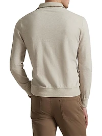 Textured Cotton Jersey Polo Shirt