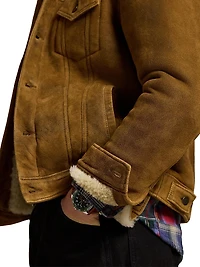 Merino Shearling Button-Down Jacket