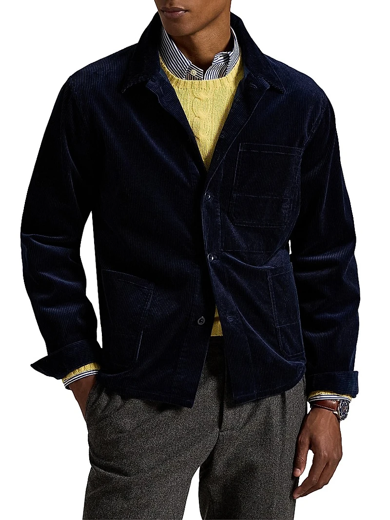 Corduroy Single-Breasted Field Jacket