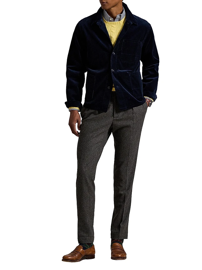 Corduroy Single-Breasted Field Jacket