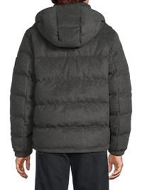 Brushed Wool-Blend Puffer Jacket