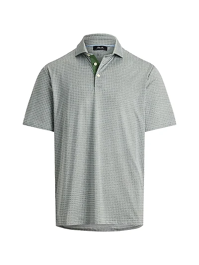 Airflow Geometric Jersey Polo Shirt