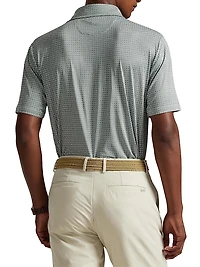 Airflow Geometric Jersey Polo Shirt