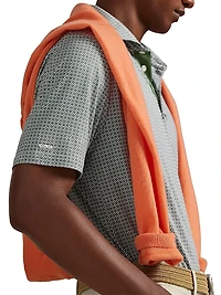 Airflow Geometric Jersey Polo Shirt