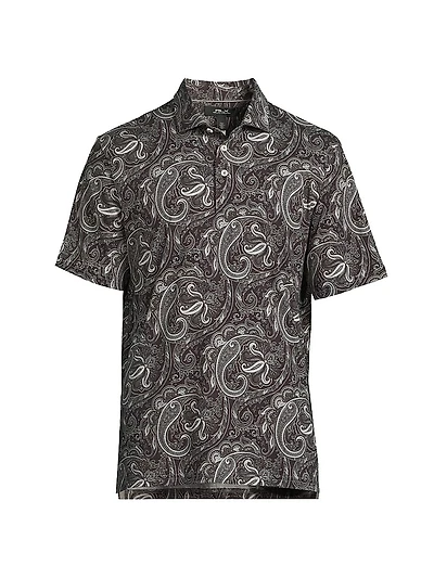 Paisley Jersey Polo Shirt