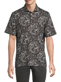 Paisley Jersey Polo Shirt