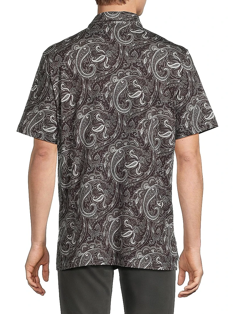 Paisley Jersey Polo Shirt
