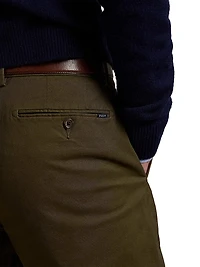 Military Stretch-Cotton Mid-Rise Straight-Leg Pants