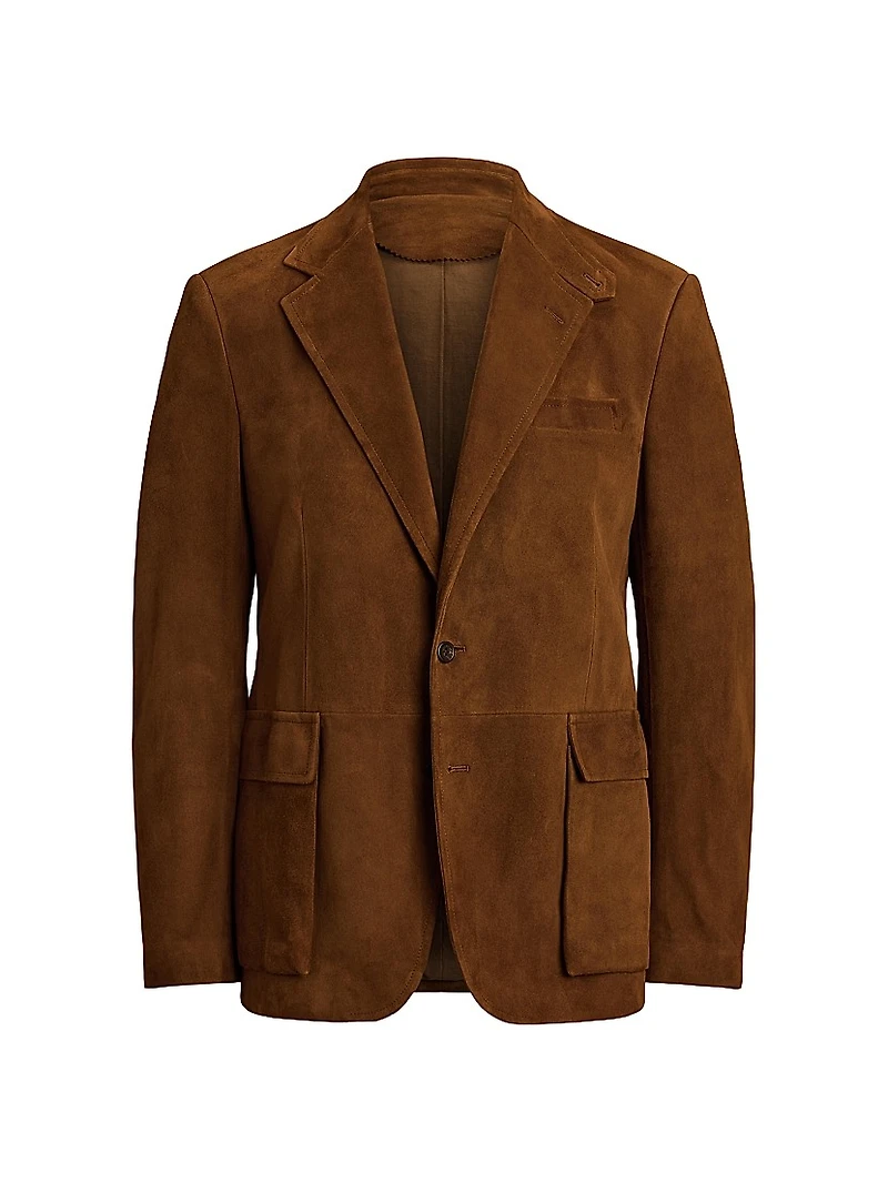 Suede Single-Breasted Sport Coat