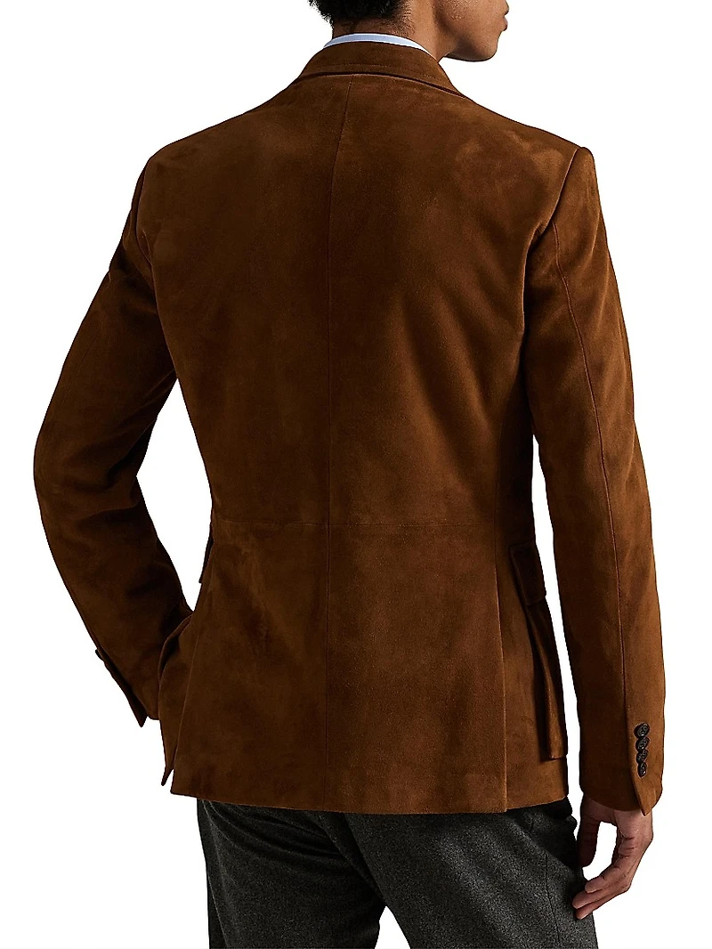 Suede Single-Breasted Sport Coat