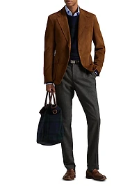 Suede Single-Breasted Sport Coat