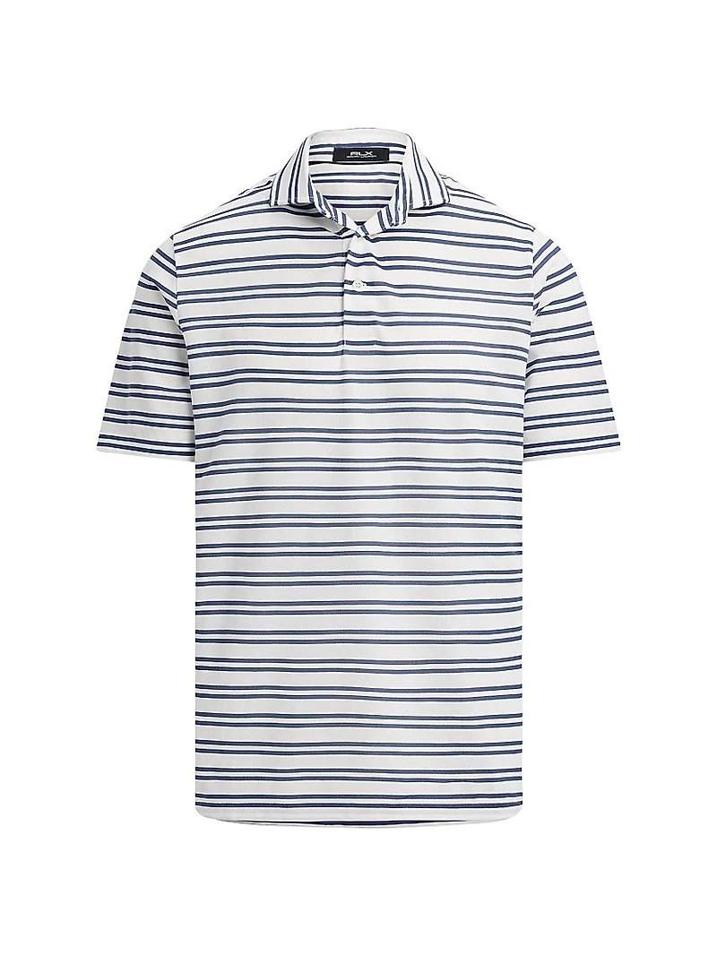 Tour Striped Pique-Knit Polo Shirt