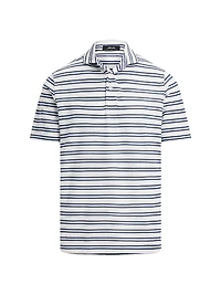 Tour Striped Pique-Knit Polo Shirt