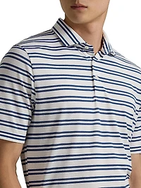 Tour Striped Pique-Knit Polo Shirt