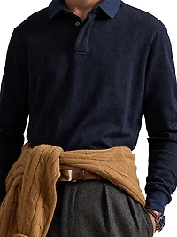 Plaid Long-Sleeve Polo