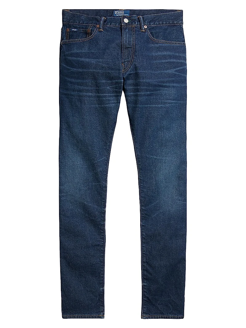 Sullivan Washed Mid-Rise Straight-Leg Jeans