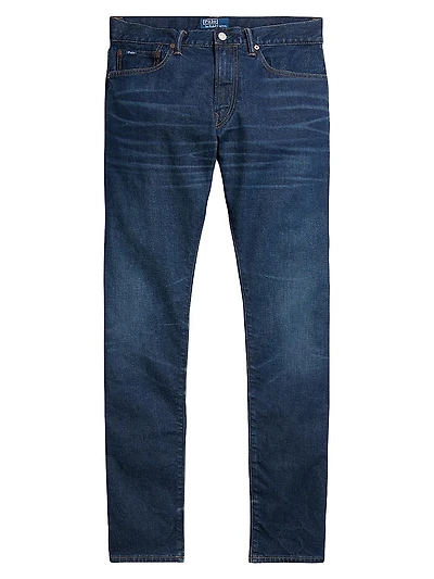 Sullivan Washed Mid-Rise Straight-Leg Jeans