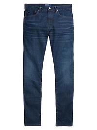 Sullivan Washed Mid-Rise Straight-Leg Jeans