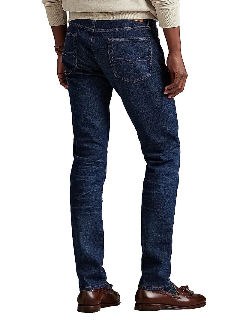 Sullivan Washed Mid-Rise Straight-Leg Jeans