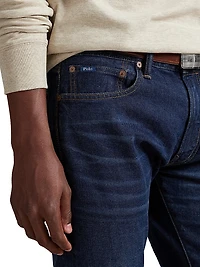 Sullivan Washed Mid-Rise Straight-Leg Jeans