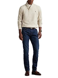 Sullivan Washed Mid-Rise Straight-Leg Jeans