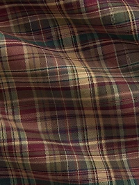 Plaid Cotton Twill Button-Front Shirt