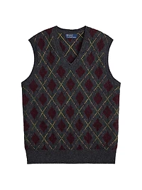 Argyle Wool-Cashmere Vest