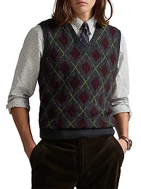 Argyle Wool-Cashmere Vest