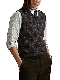 Argyle Wool-Cashmere Vest