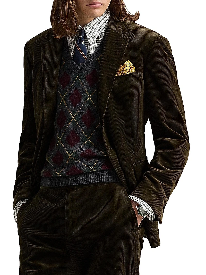 Argyle Wool-Cashmere Vest