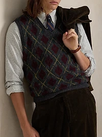 Argyle Wool-Cashmere Vest